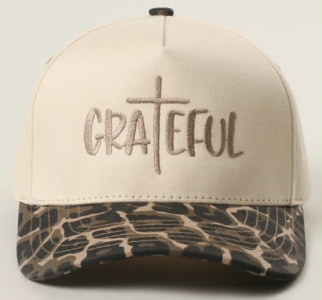 Leopard Print Grateful Trucker Hat