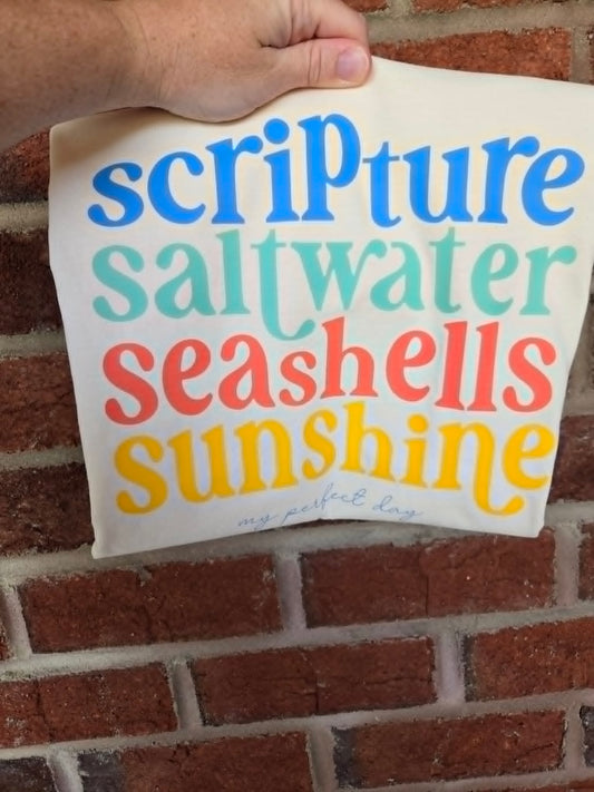 Scripture, Saltwater, Seashells, Sunshine
