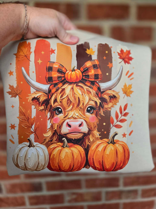 Fall Highland Cow