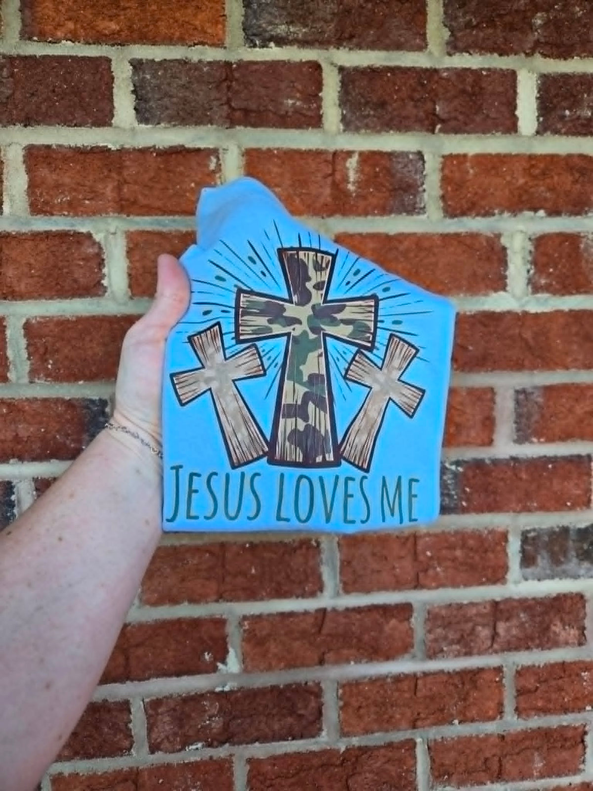 Camo Crosses Jesus Loves Me