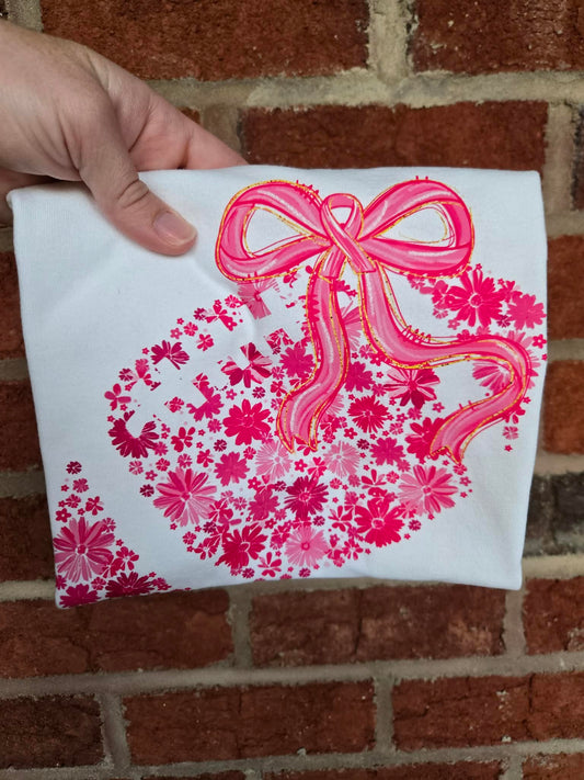 Pink Floral Awareness Football