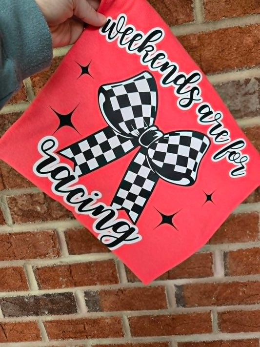 Weekends Are For Racing Bow