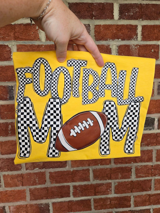 Checkered Football Mom