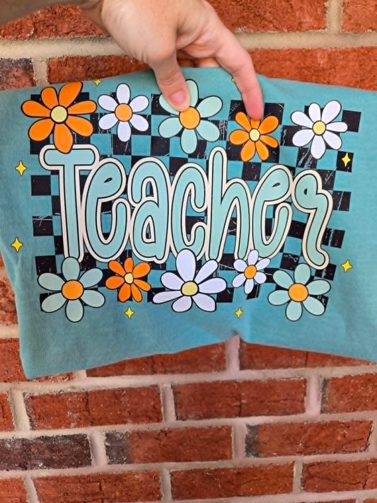 Boho Checker Teacher