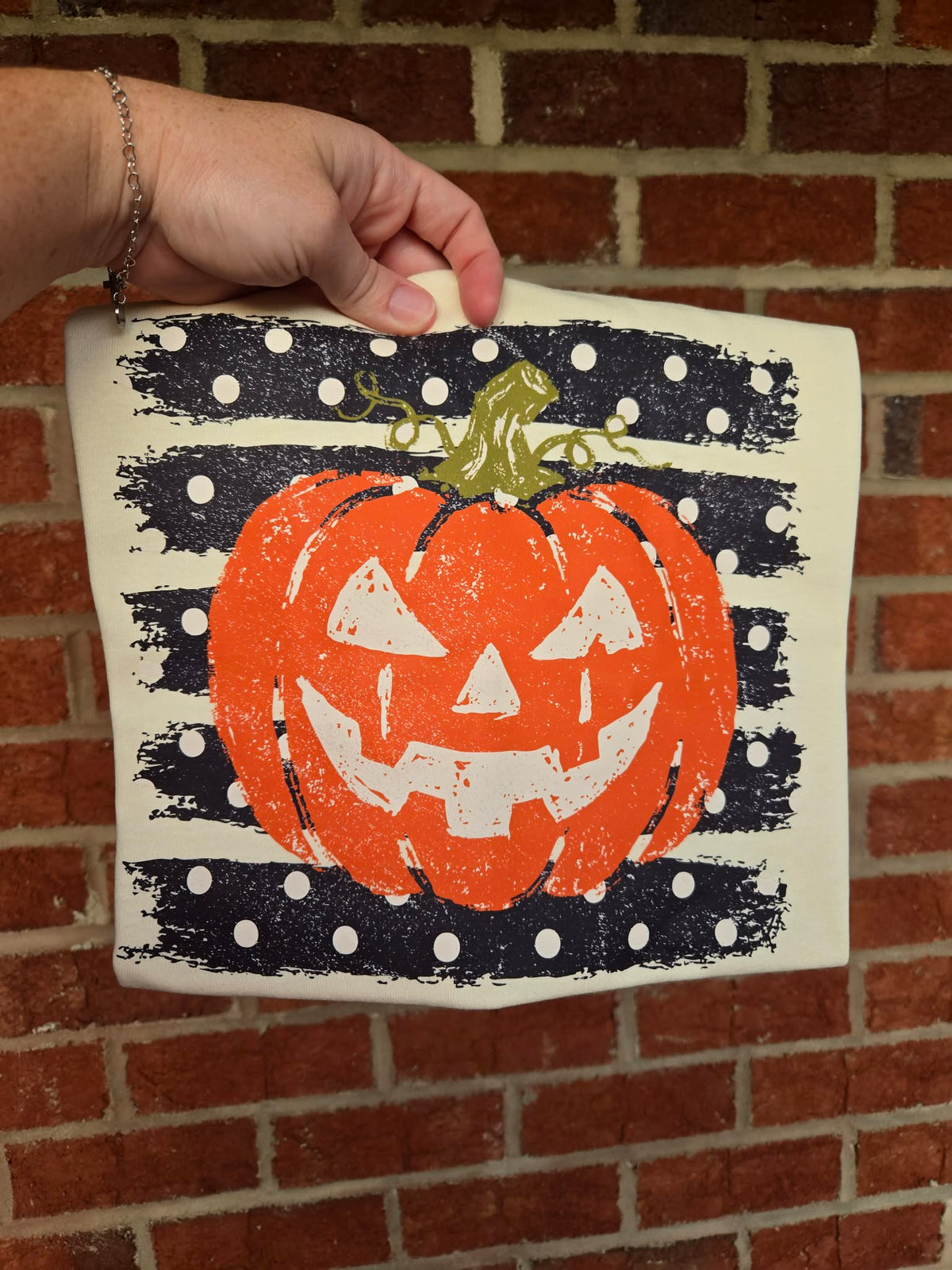Polka Dot and Striped Pumpkin