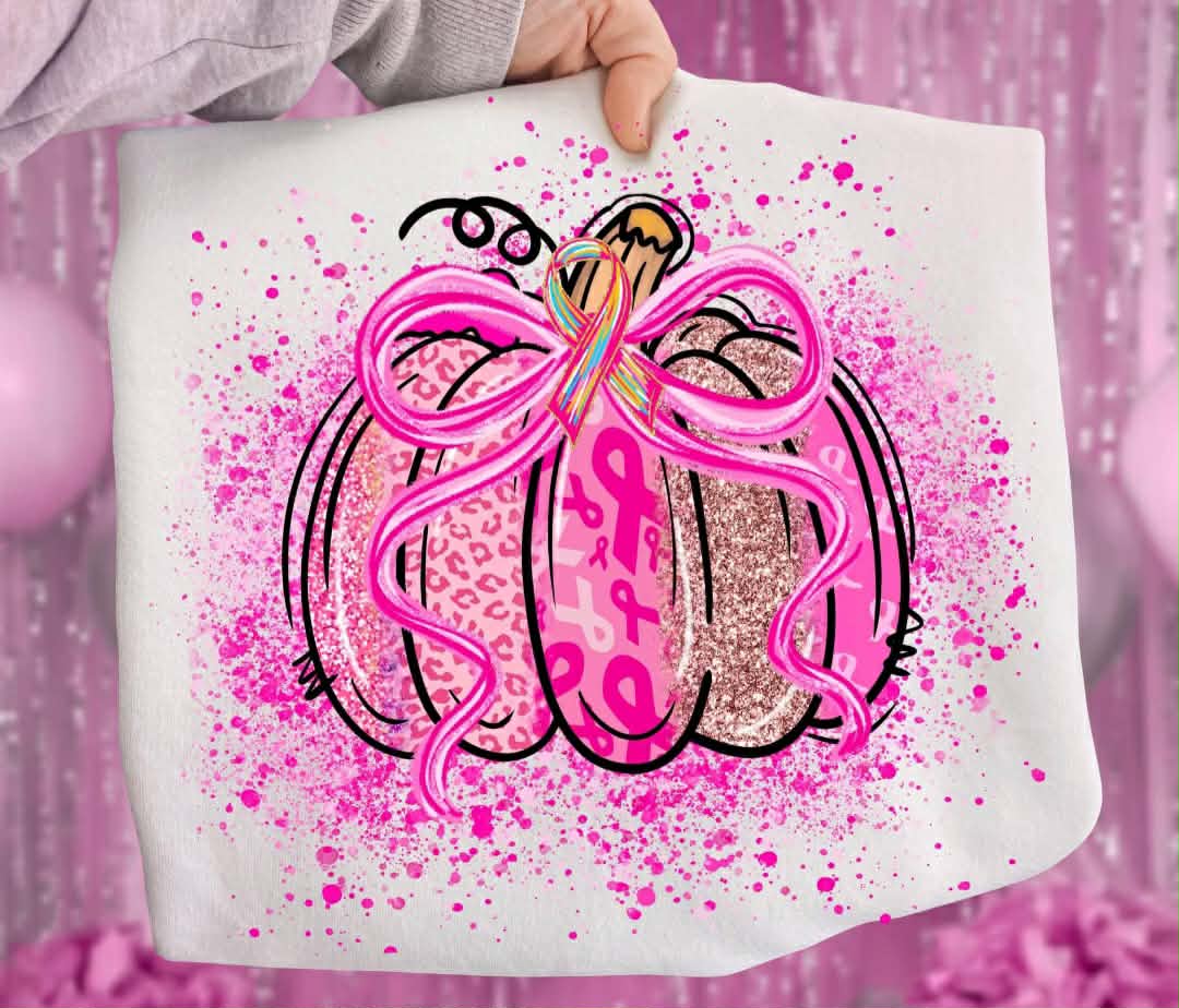 Splatter Pink Awareness Pumpkin