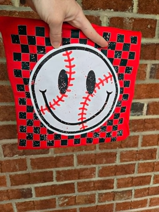 Checker Smile Baseball